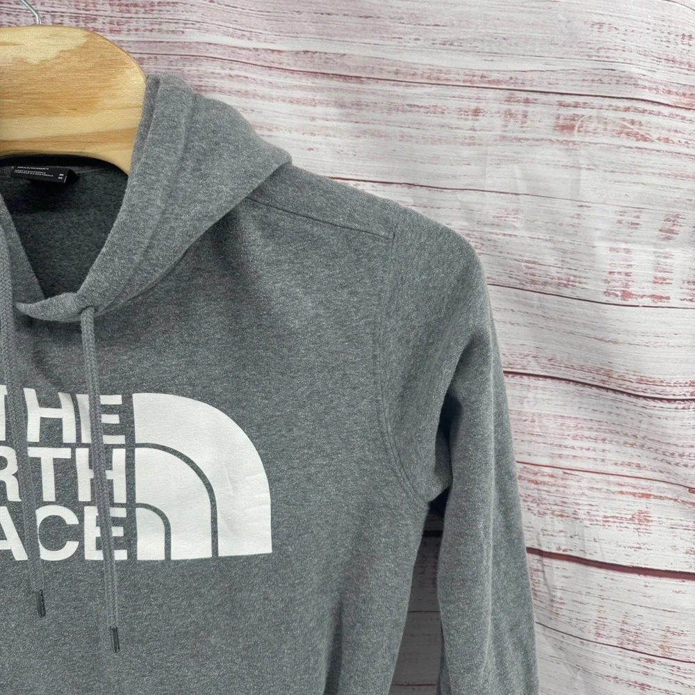The North Face Pullover Hoodie‎ Mens Medium Half Dome Grey Sweater Casual